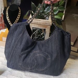 Chanel XL Denim Coco Cabas Canvas Tote Bag – Boutique Patina